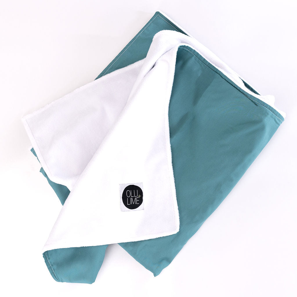 Floaties in the Deep End - Baby Blanket - Dreamy Blue - Solids - Olli+Lime